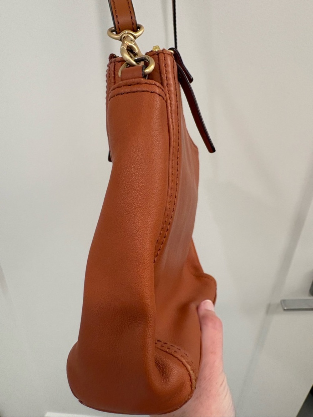 Lo & Sons Pearl Crossbody in Sienne Brown Napa Leather - Picture 12 of 16